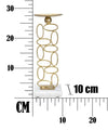 Suport lumanare din metal si marmura Bubbles Tall Auriu / Alb, Ø10xH27 cm (7)