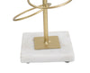 Suport lumanare din metal si marmura, Rings Tall Auriu / Alb, L14xl13xH50,5 cm (4)