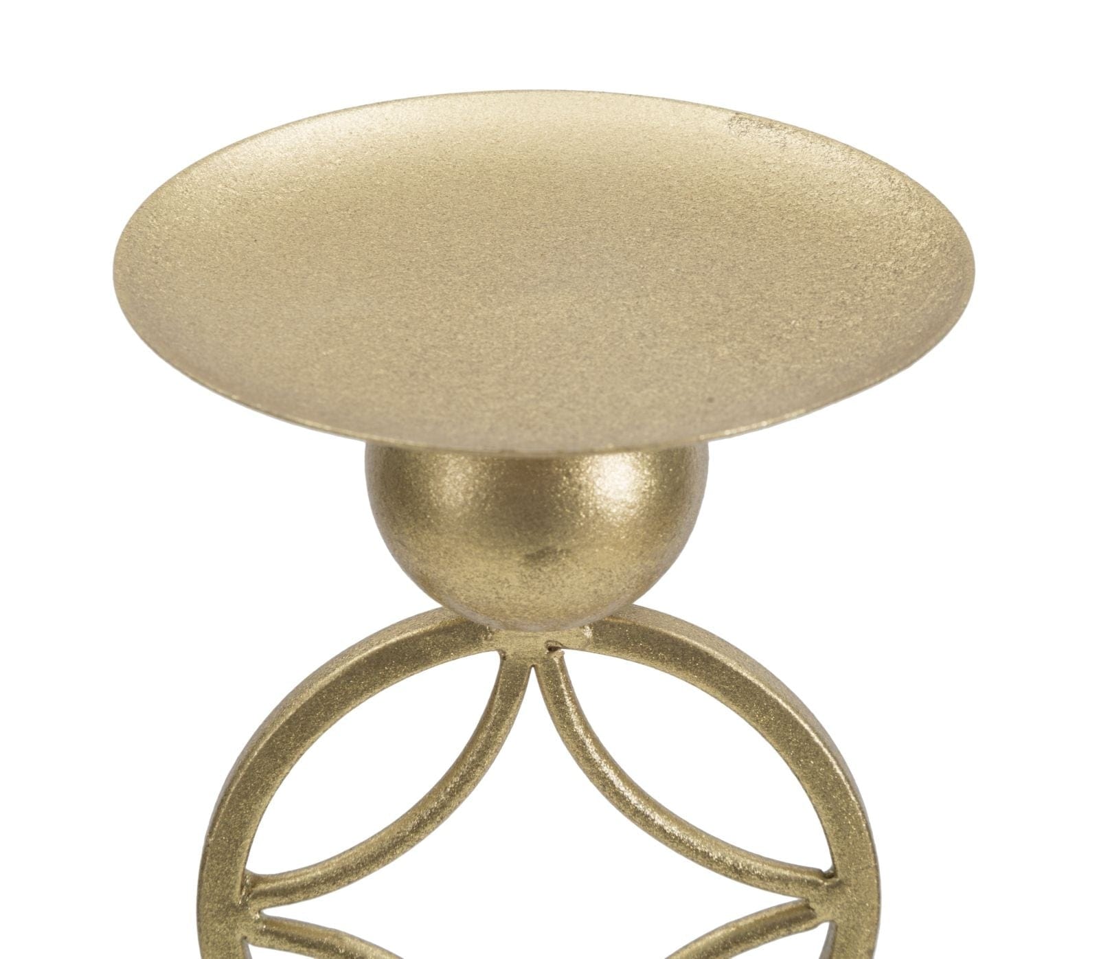 Suport lumanare din metal si marmura, Star Auriu / Alb, L10xl10xH32 cm (2)