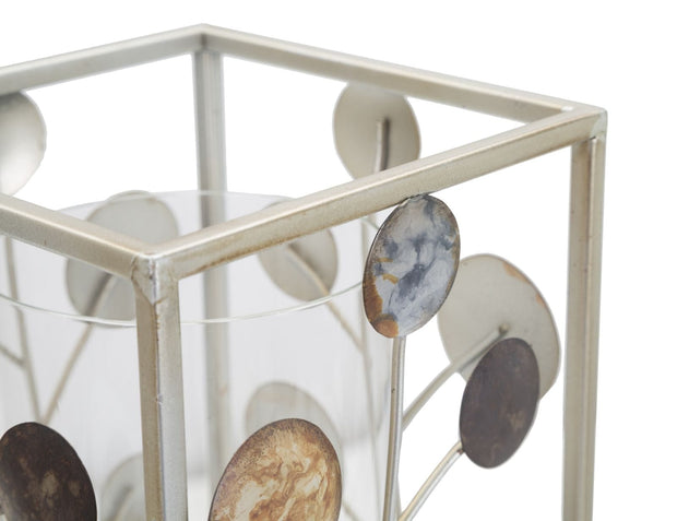 Suport lumanare din metal si sticla, Bixy Multicolor, l14,5xA14,5xH21 cm (4)