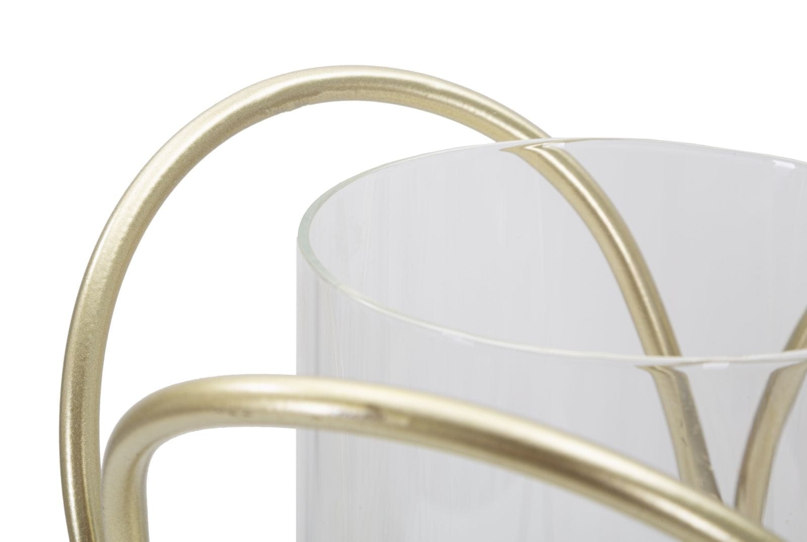 Suport lumanare din metal si sticla, Glox B Auriu, Ø16xH21,5 cm (3)