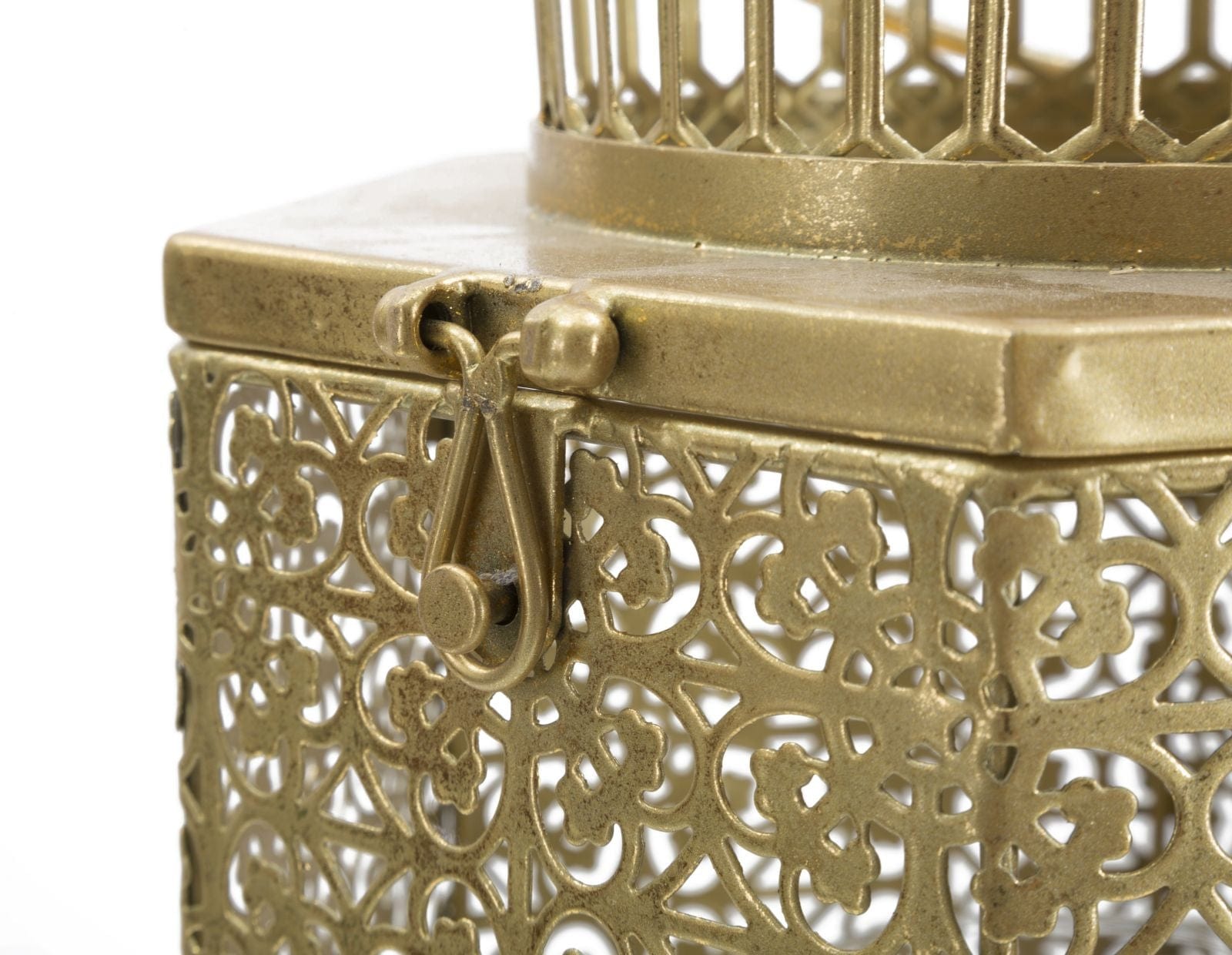 Suport lumanare din metal si sticla, Goldy Tall Auriu, l25xA21xH33 cm (5)