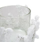 Suport lumanare din sticla si rasina Corallo Alb, Ø12,5xH9 cm (3)