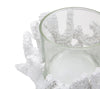 Suport lumanare din sticla si rasina Corallo Alb, Ø12,5xH9 cm (4)