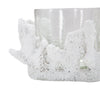 Suport lumanare din sticla si rasina Corallo Alb, Ø12,5xH9 cm (5)