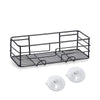Suport metalic pentru baie, Rack Rectangle Negru, l28xA14xH8,5 cm (2)