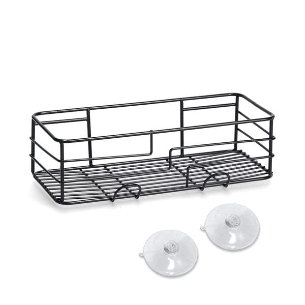Suport metalic pentru baie, Rack Rectangle Negru, l28xA14xH8,5 cm (2)
