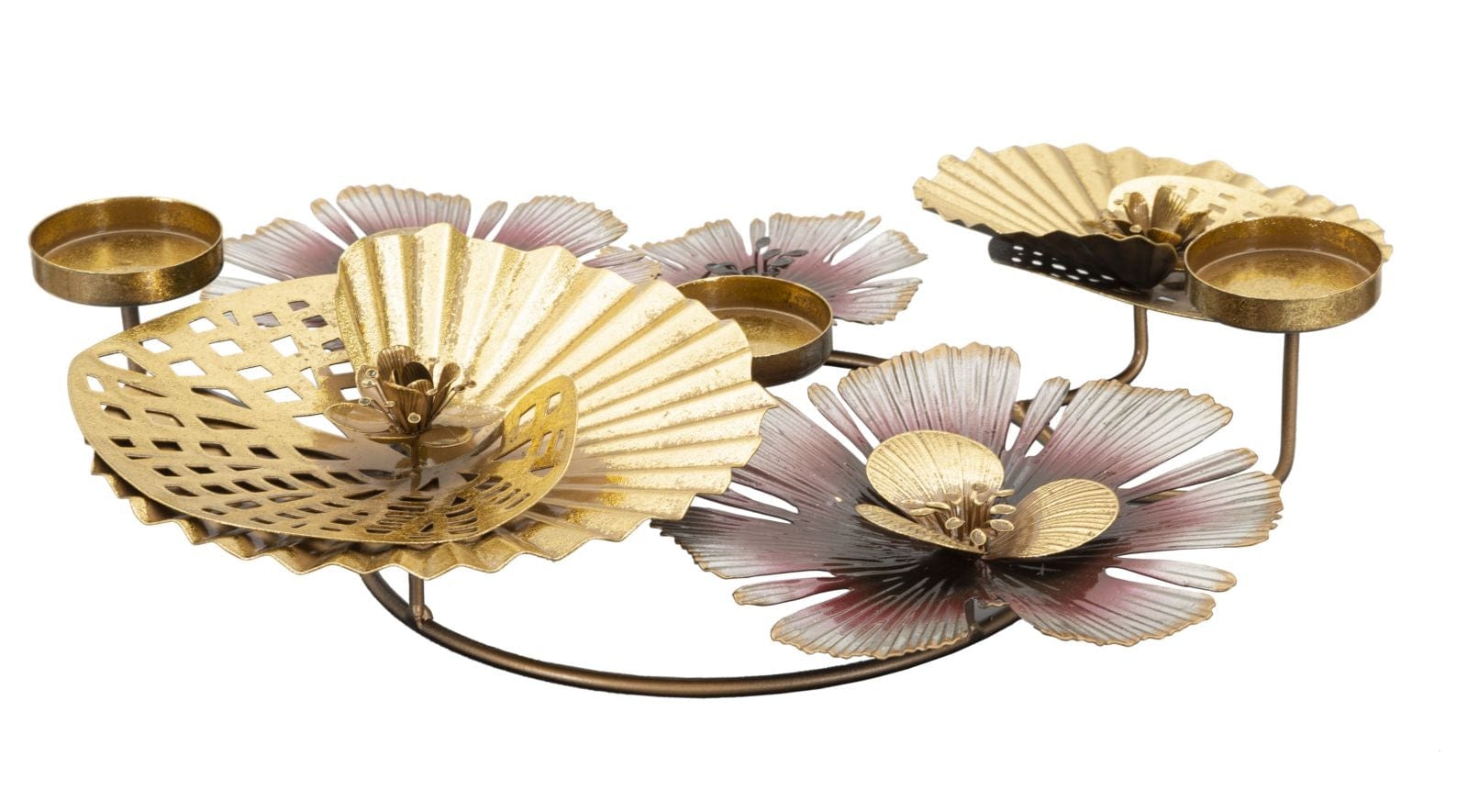 Suport metalic pentru lumanari Shine -D- Multicolor, L37xl31xH8,5 cm (1)