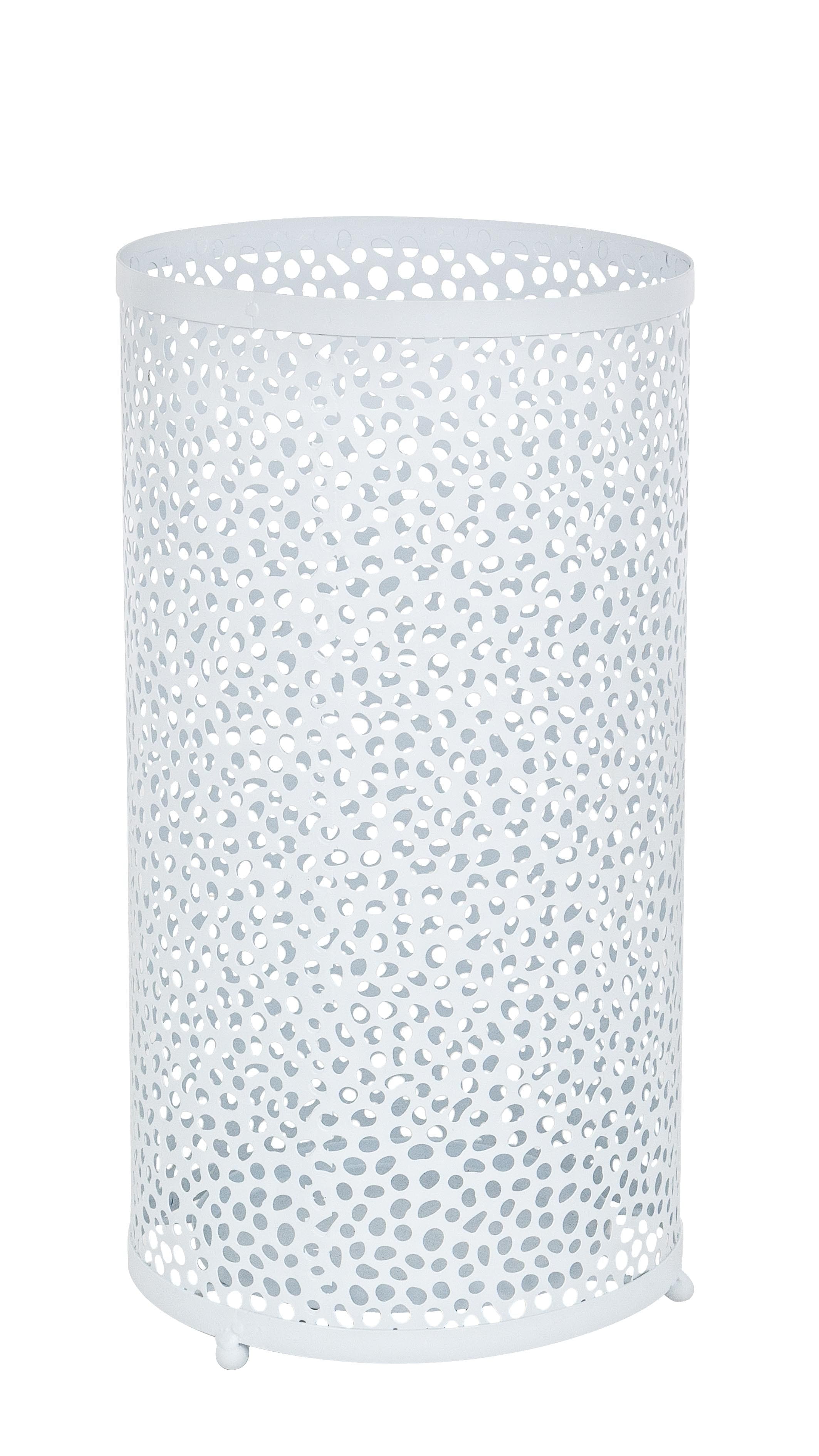 Suport metalic pentru umbrele, Hole Alb, Ø24xH45 cm