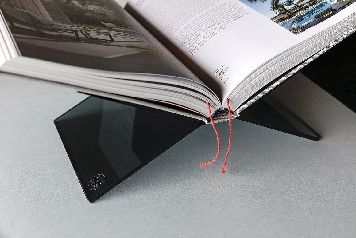 Suport pentru carti, din plastic, NM Bookstand X Fumuriu, l29,5xA17xH15 cm (2)