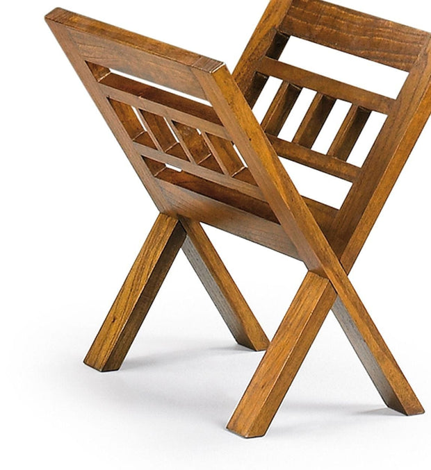 Suport pentru reviste din lemn si furnir, Star Nuc, l30xA40xH40 cm (1)