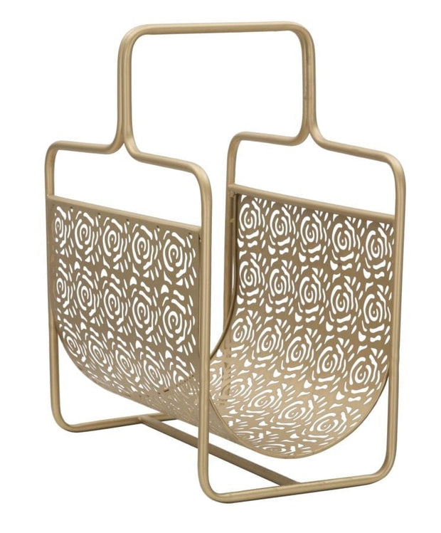 Suport pentru reviste din metal Glam Rose Auriu Antichizat, l37xA22xH44,5 cm (2)