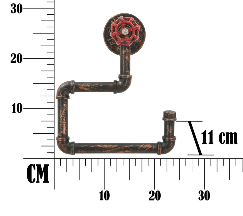 Suport metalic pentru hartie igienica Manhattan Simple Negru / Rosu, l24xA11xH28 cm (7)