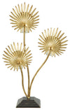 Suport metalic pentru lumanari Flower Auriu, l35,6xA12,5xH55 cm