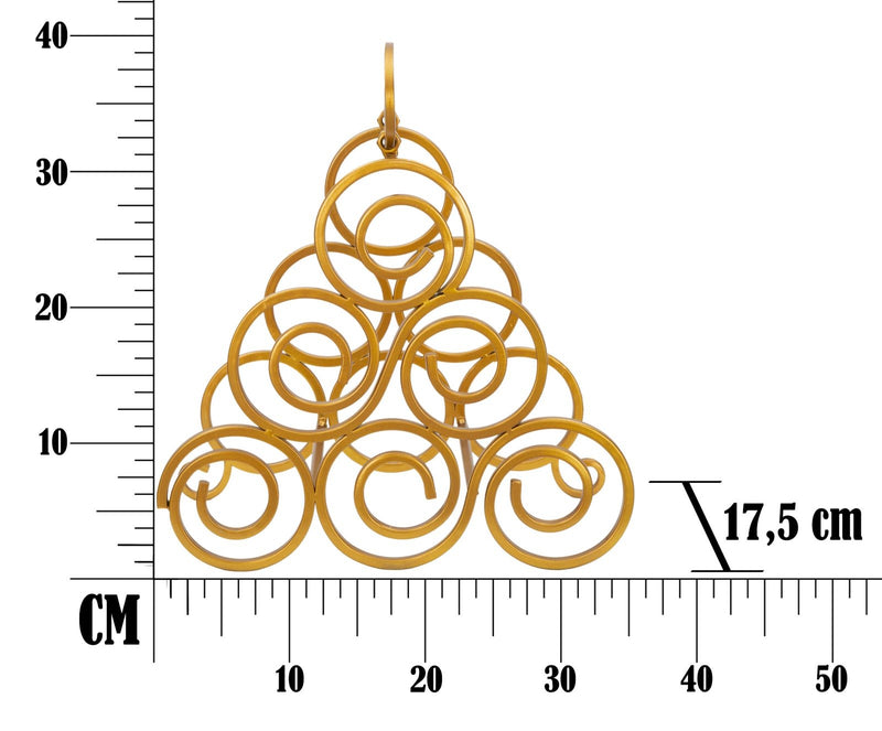 Suport metalic pentru sticle Glam Ring 6 Auriu, l36xA17,5xH33,5 cm (9)