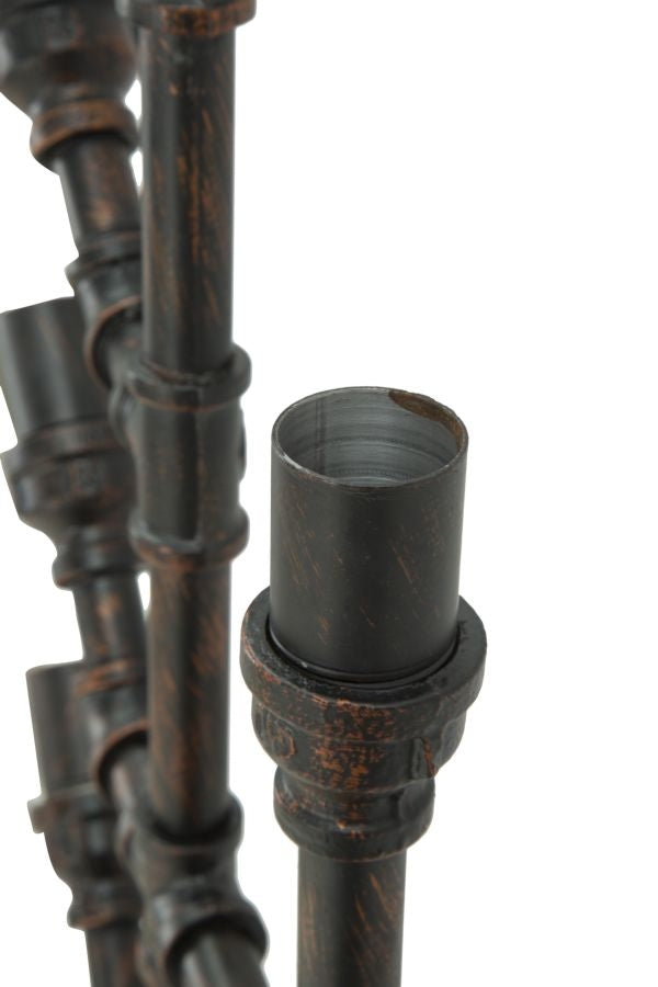 Suport metalic suspendat pentru sticle Manhattan 8 Negru / Cupru, l40xA15xH85 cm (7)