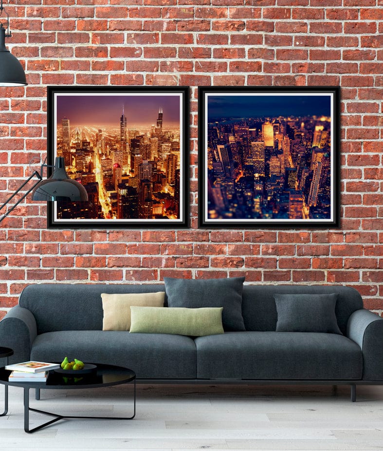 Tablou 2 piese Framed Art American Skyscrapers (3)