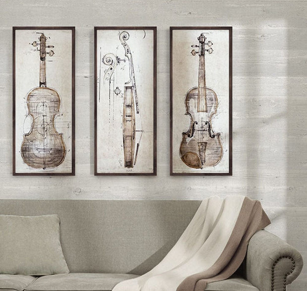 Tablou 3 piese Abstract 160 Multicolor, 90 x 70 cm