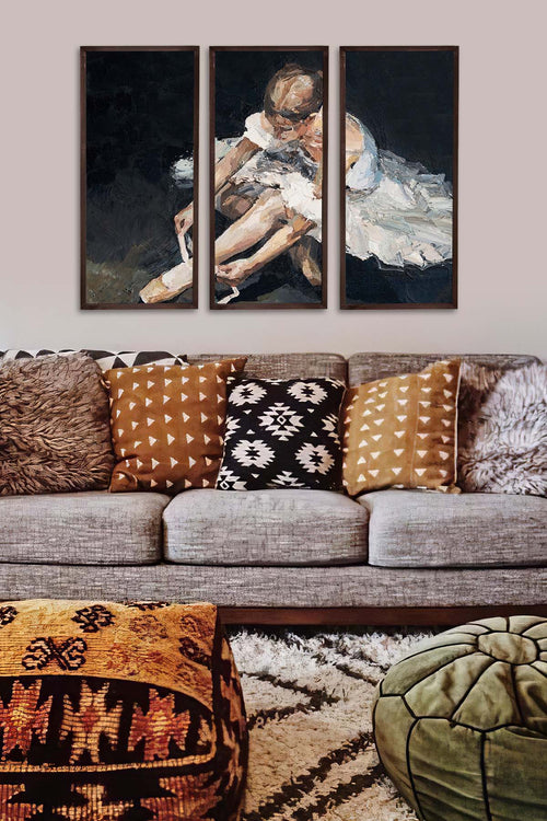 Tablou 3 piese Abstract 164 Multicolor, 90 x 70 cm