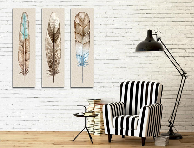 Tablou 3 piese, Canvas Chuy CU08 Multicolor, 66 x 70 cm (1)