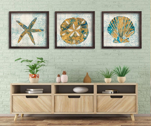 Tablou 3 piese Wild 22 Multicolor, 90 x 30 cm