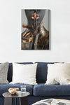 Asir Tablou Canvas Dimontina 83 Negru / Auriu, 50 x 70 cm