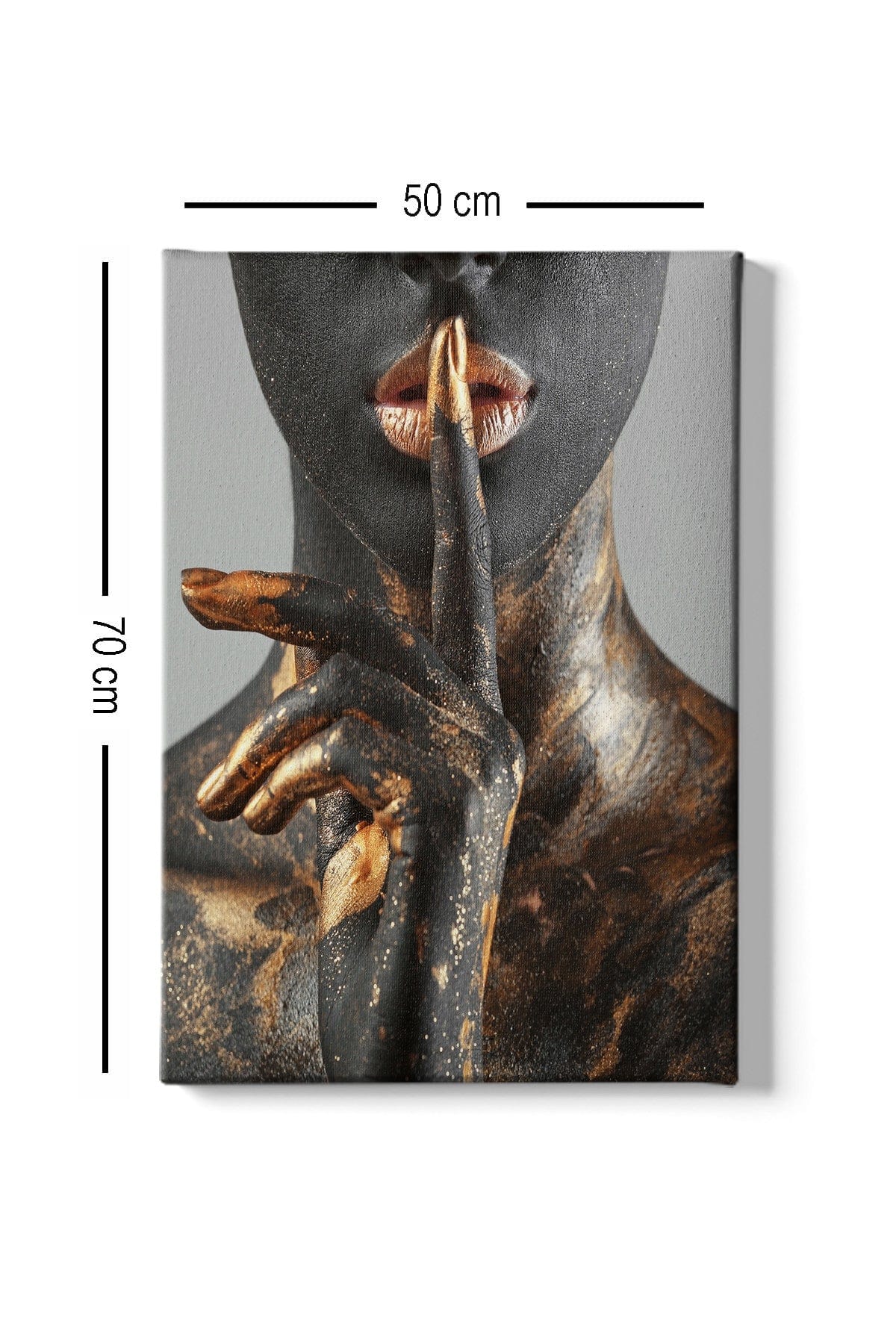 Asir Tablou Canvas Dimontina 83 Negru / Auriu, 50 x 70 cm