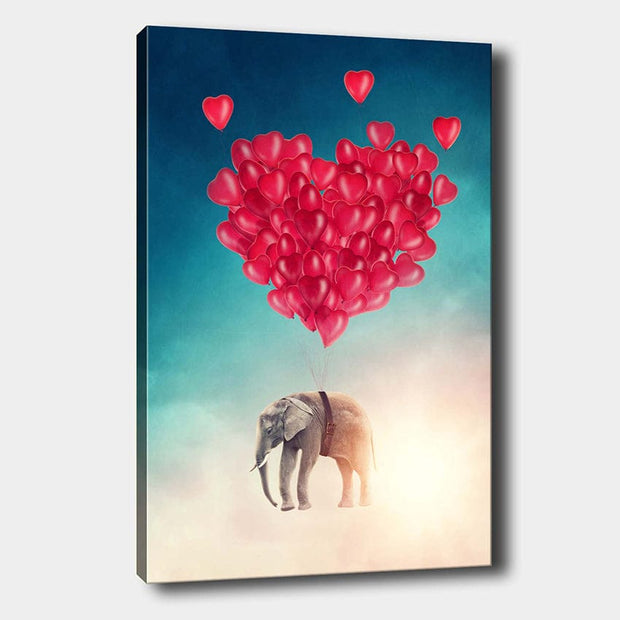 Tablou Canvas Elephant with Balloons Multicolor & OYOTR-371244196 & OYOTR-371244196