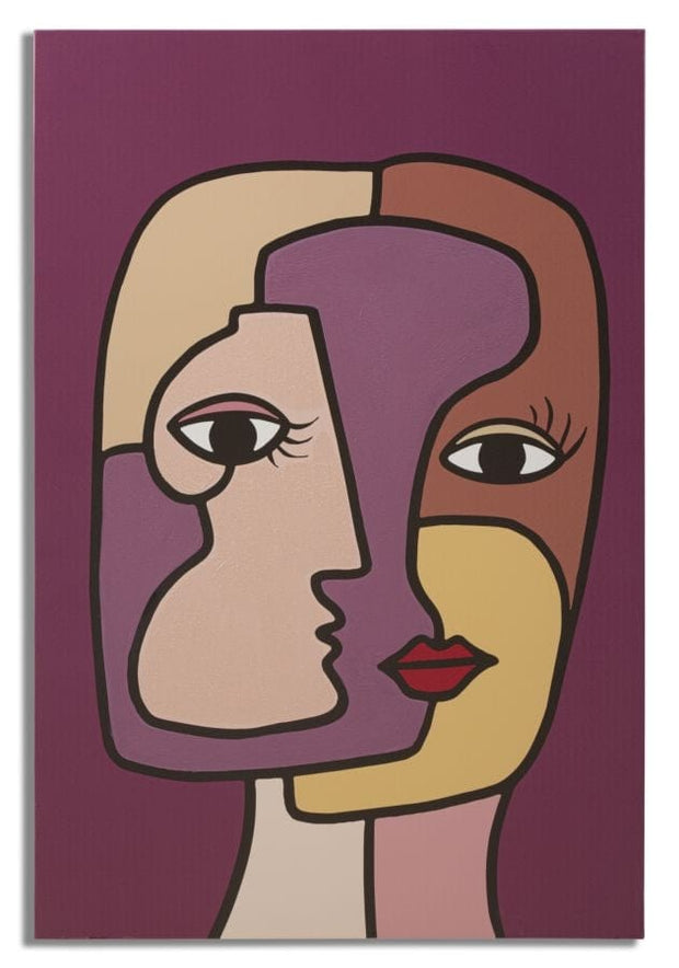 Mauro Ferretti Tablou Canvas Faces New -A- Multicolor, 60 x 90 cm