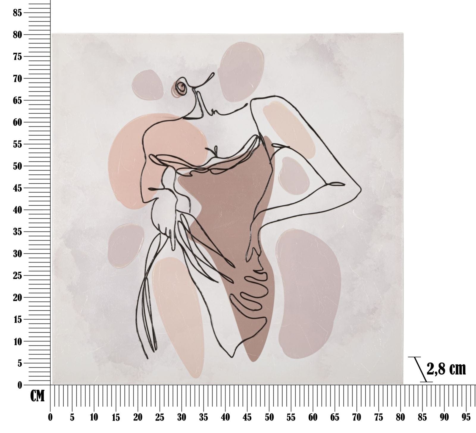 Tablou Canvas Lady Multicolor, 80 x 80 cm (5)