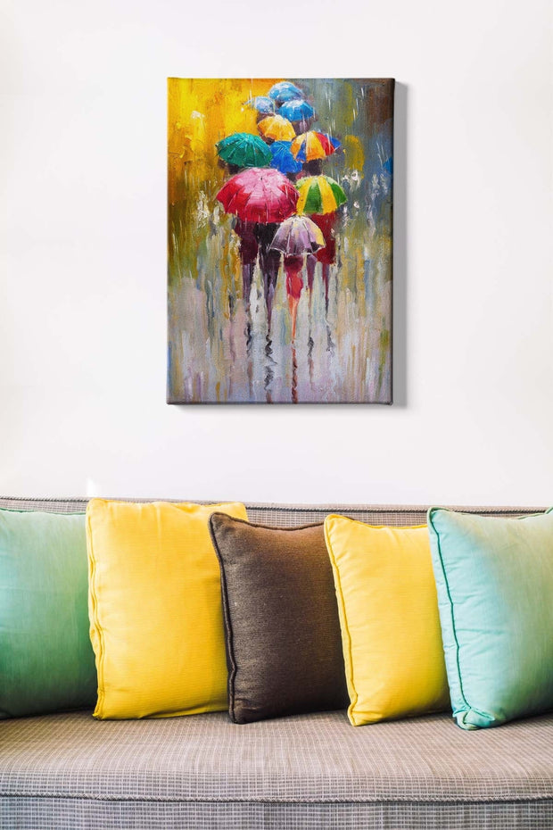 Asir Tablou Canvas Rainbow Umbrellas 248 Multicolor, 50 x 70 cm