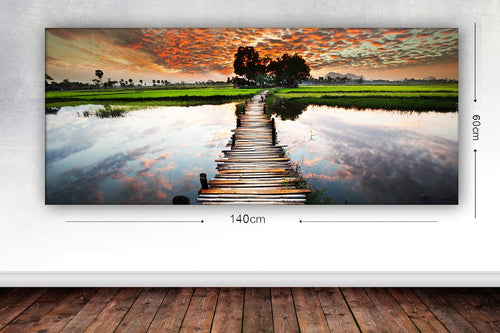 Tablou Canvas World 140 Multicolor, 60 x 140 cm