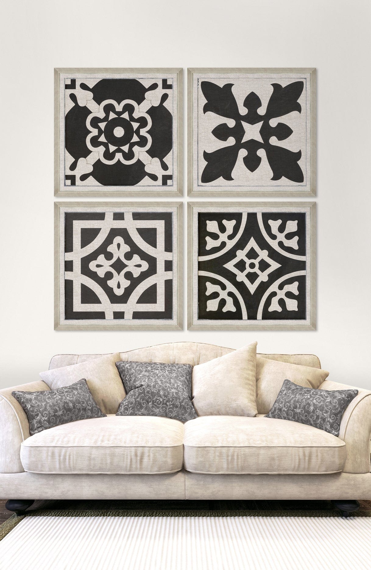 Tablou Framed Art Black Tile IV (1)