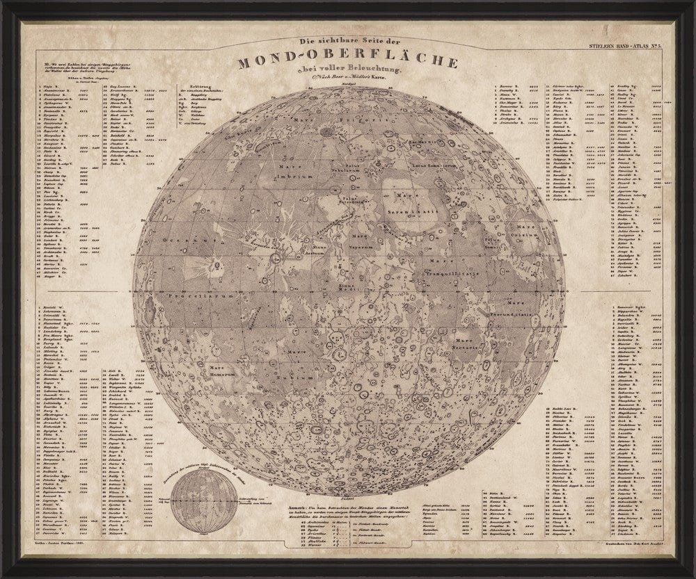 Tablou Framed Art Map Of The Moon 1880