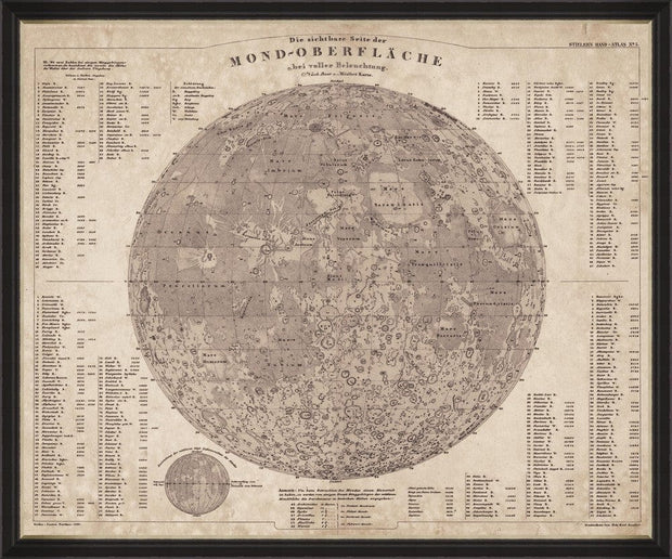 Tablou Framed Art Map Of The Moon 1880