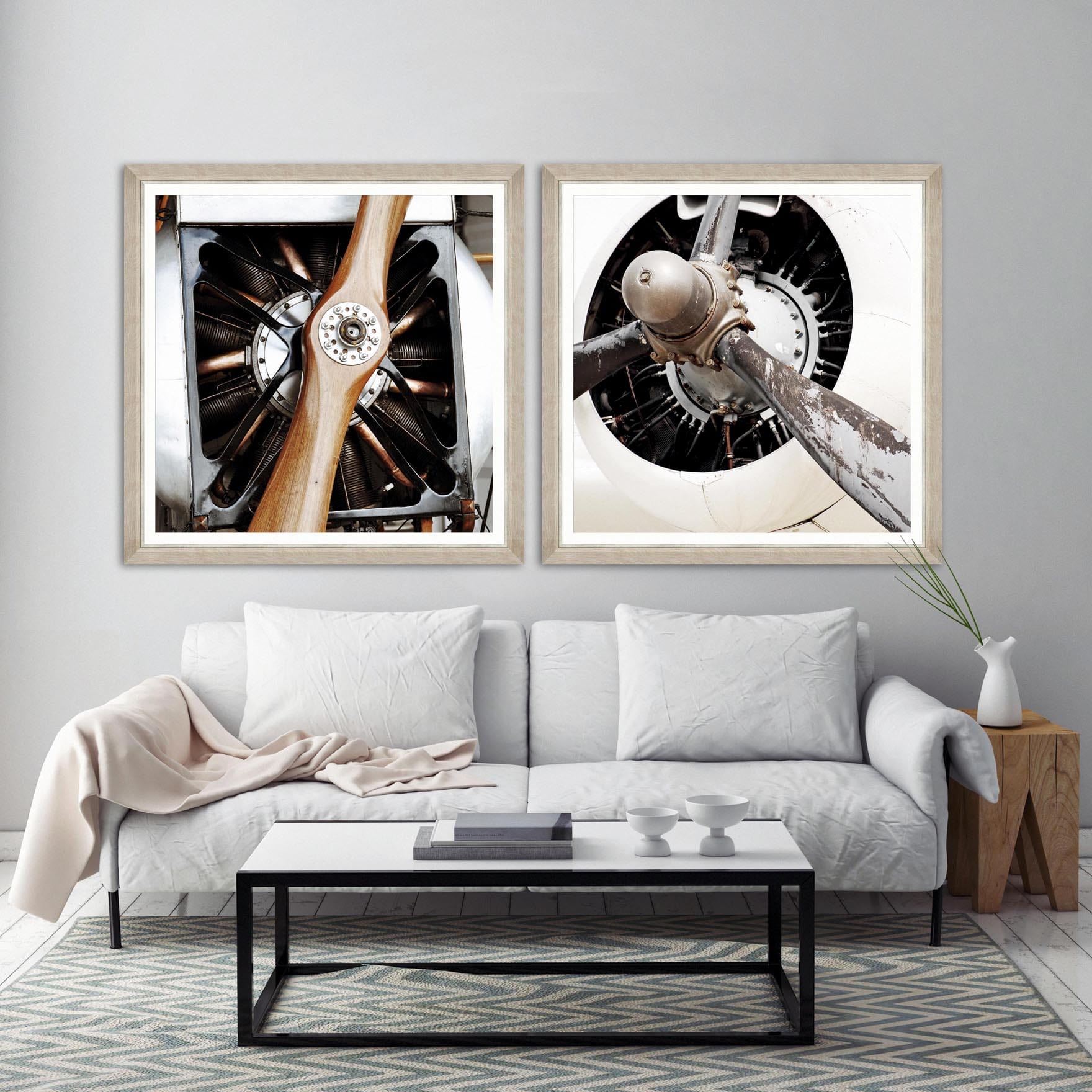 Global Art Tablou Framed Art Propeller Closeup II