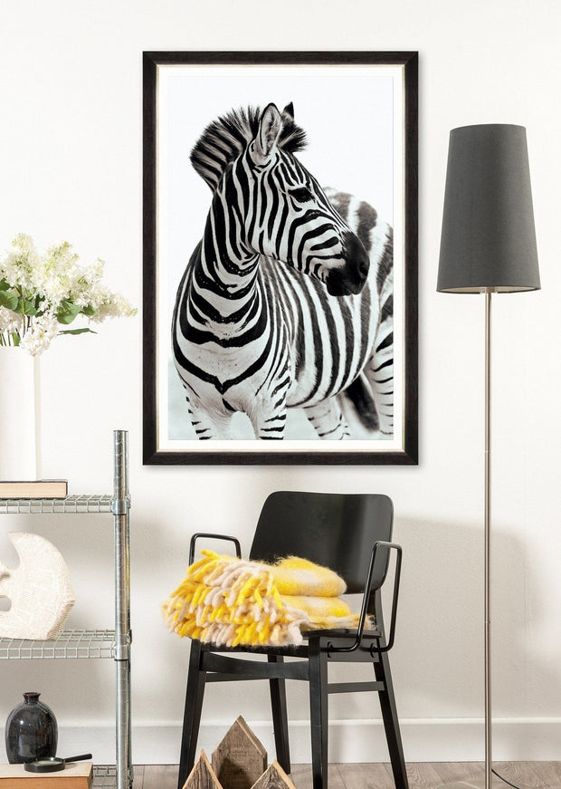 Global Art Tablou Framed Art Zebra Portrait