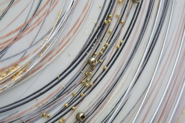 Tablou pictat manual Circle A, 80 x 80 cm (1)