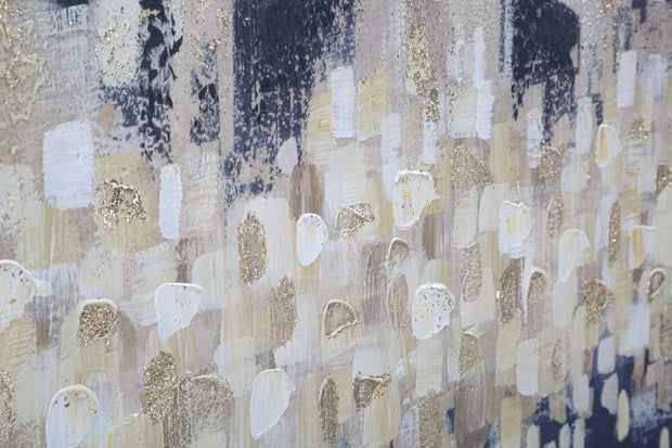 Tablou pictat manual, Golden City Multicolor, 150 x 70 cm (3)