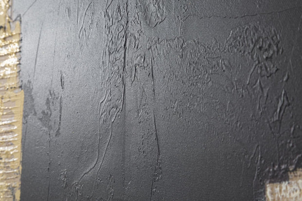 Tablou pictat manual, Golden City Multicolor, 150 x 70 cm (4)