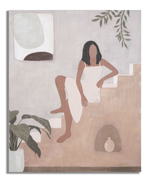 Mauro Ferretti Tablou pictat manual, Lady A Multicolor, 80 x 100 cm