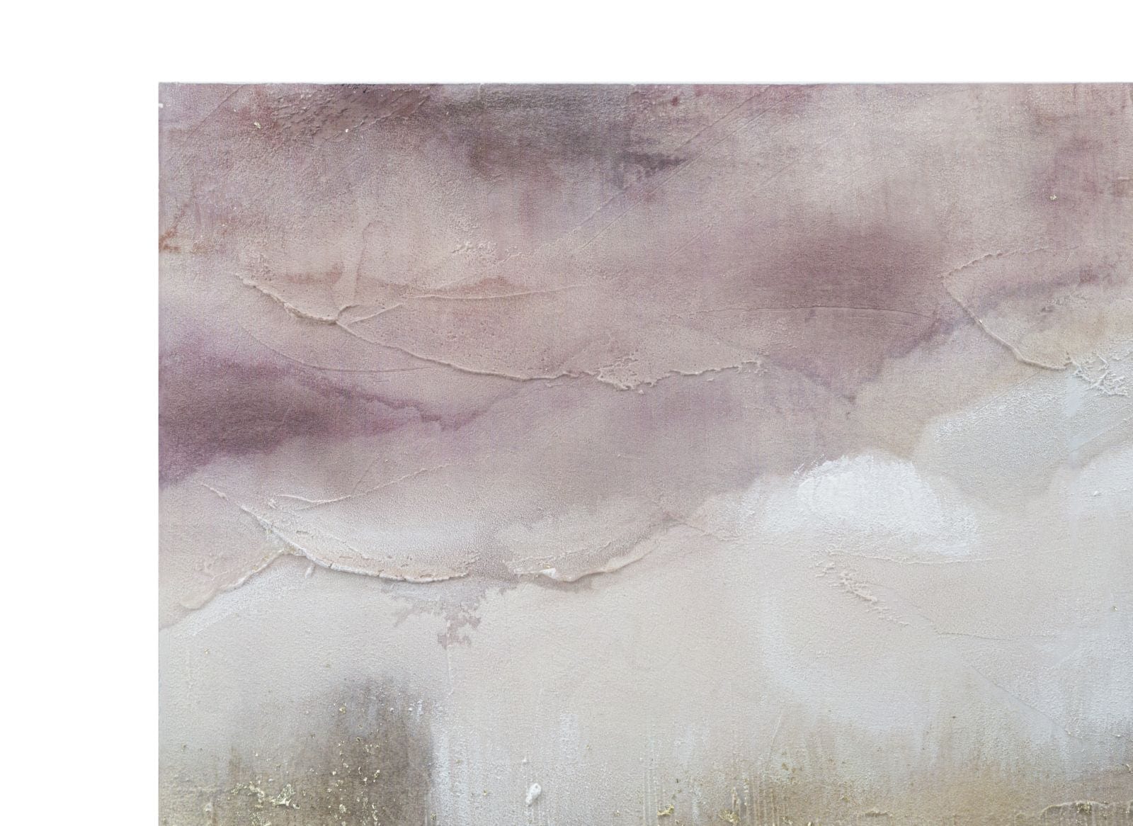 Tablou pictat manual, Pink Mountain Multicolor, 80 x 60 cm (4)
