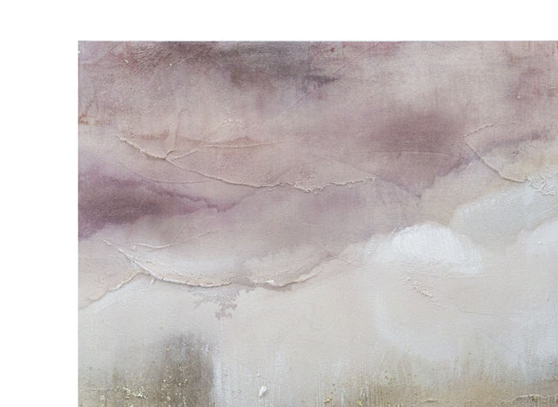 Tablou pictat manual, Pink Mountain Multicolor, 80 x 60 cm (4)
