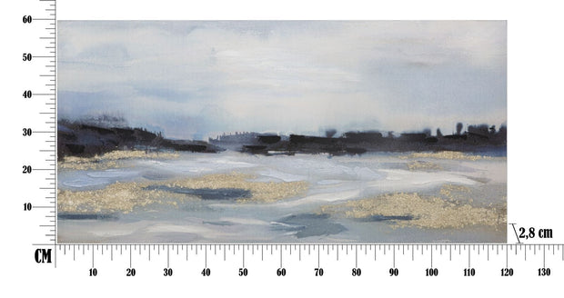 Tablou pictat manual, Sky Multicolor, 120 x 60 cm (5)