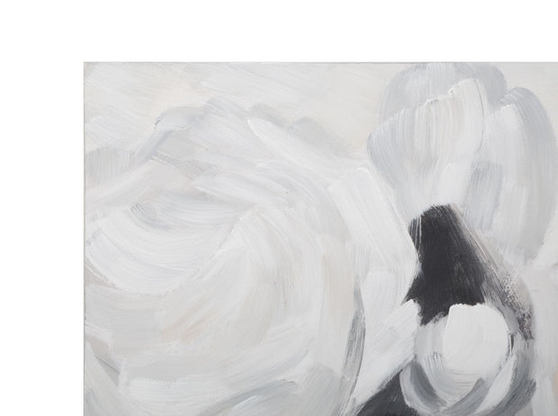 Mauro Ferretti Tablou pictat manual, White Flowers I Multicolor, 90 x 90 cm