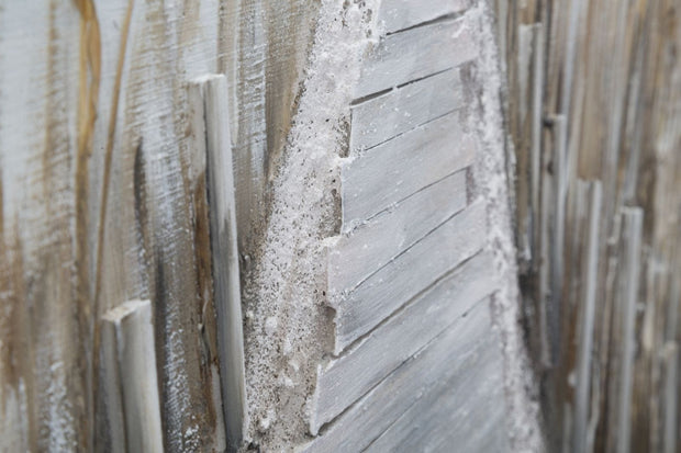 Tablou pictat manual Wild Beach Multicolor, 100 x 100 cm (3)