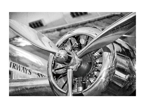 Tablou Sticla Airplane Propeller, 120 x 80 cm