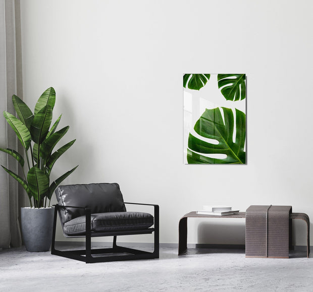 Asir Tablou Sticla Lucca 1152 Verde / Alb, 30 x 45 cm