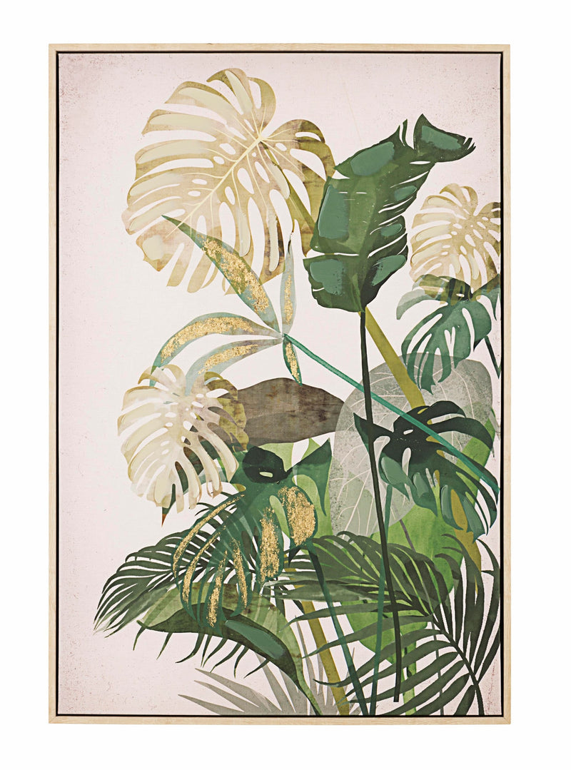 Tablou Canvas Bold 30712 Jungle Verde / Auriu, 62 x 92 cm