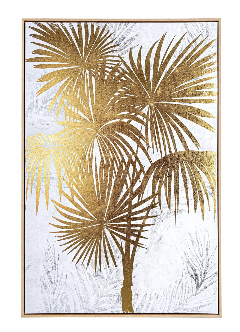 Tablou Canvas Bold 538 Tree Auriu / Gri, 82 x 122 cm